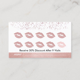 Lips Makeup Salon Loyalty Stempel Visitekaartje