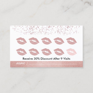 Lips Makeup Salon Loyalty Stempel Visitekaartje