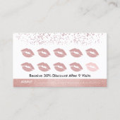 Lips Makeup Salon Punch Loyalty Visitekaartje (Voorkant)