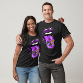 Lips Mardi Gras Carnival Purple Fleur De Lis Women T-shirt (Unisex)