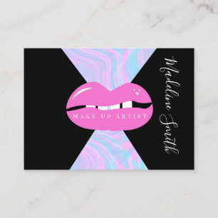 Lips Marmer Abstract Roze  Visagist  Visitekaartje