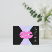 Lips Marmer Abstract Roze  Visagist  Visitekaartje (Staand voorkant)