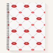 Lips met rode glitter notitieboek (Voorkant)