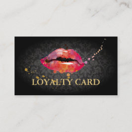 Lips met schrijfkaart voor kleurrijke lips Makeup  Klantenkaartje