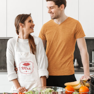 Lips Mevrouw Hipster Vintage Retro Bruid Standaard Schort