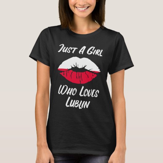 Lips Mond Lippenstift Poolse Vlag Lublin T-shirt (Voorkant)