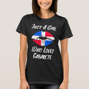 Lips Mond Love Dominicaanse Republiek Vlag Cabaret T-shirt