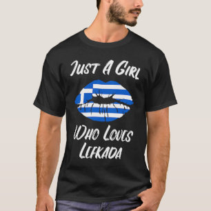 Lips Mond Love Griekse Vlag Lefkada T-shirt