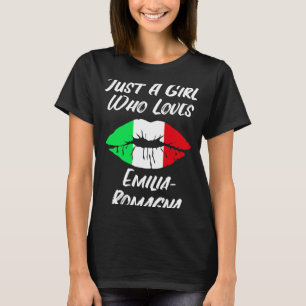 Lips Mond Love Italiaanse Vlag Emilia Romagna T-shirt
