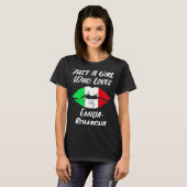 Lips Mond Love Italiaanse Vlag Emilia Romagna T-shirt (Voorkant volledig)