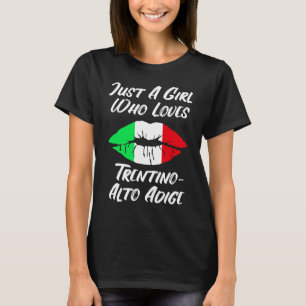 Lips Mond Love Italiaanse Vlag Trentino Alto Adige T-shirt