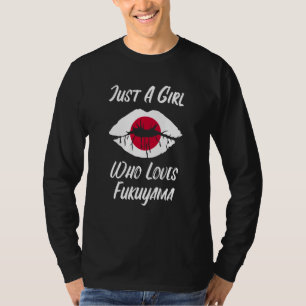 Lips Mond Love Japanse Vlag Fukuyama T-shirt