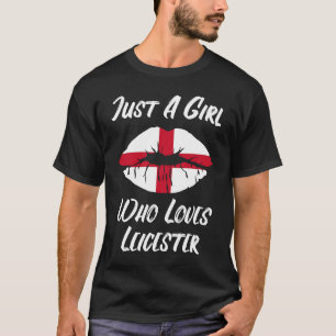Lips Mond Love Sint Joriskruis Vlag Leiceste T-shirt