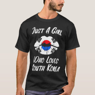 Lips Mond Love Zuid-Koreaanse Vlag Zuid-Korea T-shirt