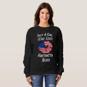 Lips Mouth Love American Flag Huntington Beach Trui (Voorkant volledig)
