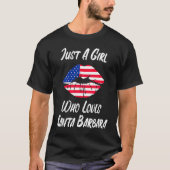 Lips Mouth Love American Flag Santa Barbara T-shirt (Voorkant)