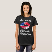 Lips Mouth Love American Flag Washington T-shirt (Voorkant volledig)