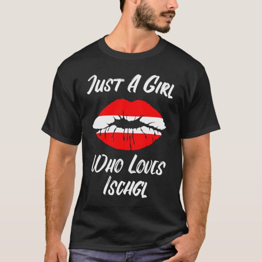 Lips Mouth Love Austria Flag Ischgl T-shirt (Voorkant)