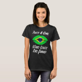 Lips Mouth Love Brazilian Flag Sao Paulo T-shirt (Voorkant volledig)