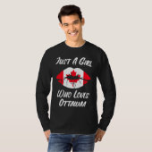 Lips Mouth Love Canadian Flag Ottawa T-shirt (Voorkant volledig)