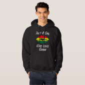 Lips Mouth Love Flag Ghana Hoodie (Voorkant volledig)