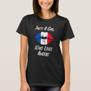Lips Mouth Love French Flag Angers T-shirt