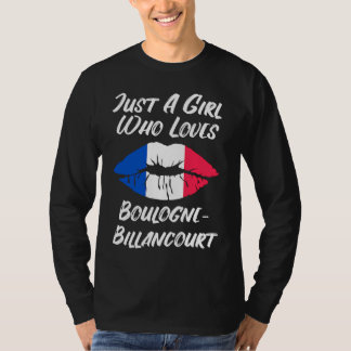 Lips Mouth Love French Flag Boulogne Billancourt T-shirt