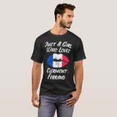Lips Mouth Love French Flag Clermont Ferrand T-shirt (Voorkant volledig)