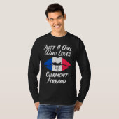 Lips Mouth Love French Flag Clermont Ferrand T-shirt (Voorkant volledig)