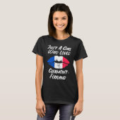 Lips Mouth Love French Flag Clermont Ferrand T-shirt (Voorkant volledig)