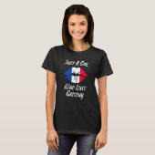Lips Mouth Love French Flag Gascogne T-shirt (Voorkant volledig)