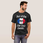 Lips Mouth Love French Flag Limoges T-shirt (Voorkant volledig)