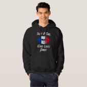 Lips Mouth Love French Flag Paris Hoodie (Voorkant volledig)