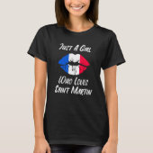 Lips Mouth Love French Flag Saint Martin T-shirt (Voorkant)