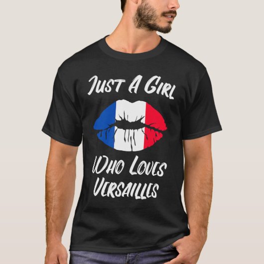 Lips Mouth Love French Flag Versailles T-shirt (Voorkant)
