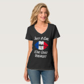 Lips Mouth Love French Flag Versailles T-shirt (Voorkant volledig)