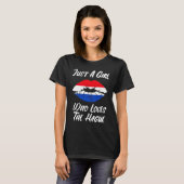 Lips Mouth Love Holland Flag Den Hague T-shirt (Voorkant volledig)