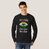 Lips Mouth Love Indian Flag New Delhi T-shirt (Voorkant volledig)