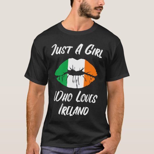 Lips Mouth Love Irish Flag Ireland T-shirt (Voorkant)