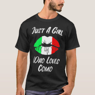 Lips Mouth Love Italiaanse vlag Como T-shirt