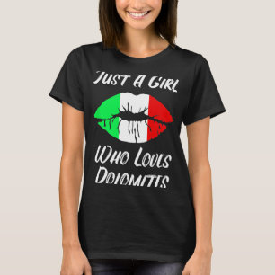 Lips Mouth Love Italiaanse vlag Dolomites T-shirt