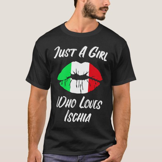 Lips Mouth Love Italian Flag Ischia T-shirt (Voorkant)