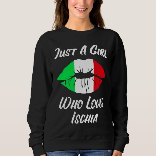 Lips Mouth Love Italian Flag Ischia Trui (Voorkant)