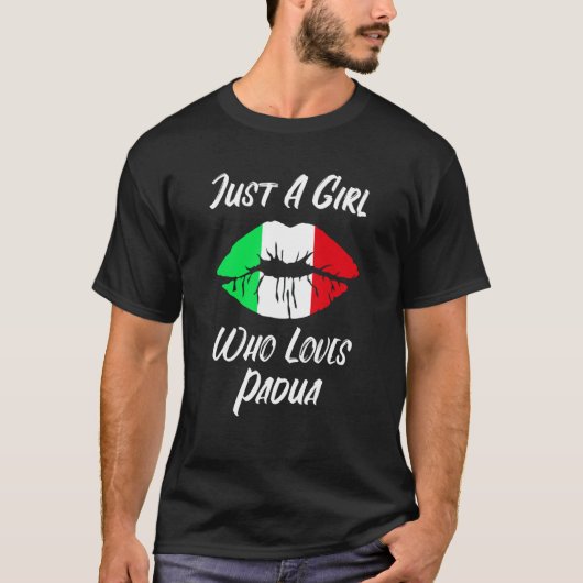 Lips Mouth Love Italian Flag Padua T-shirt (Voorkant)