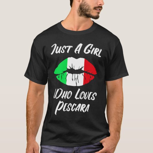 Lips Mouth Love Italian Flag Pescara T-shirt (Voorkant)