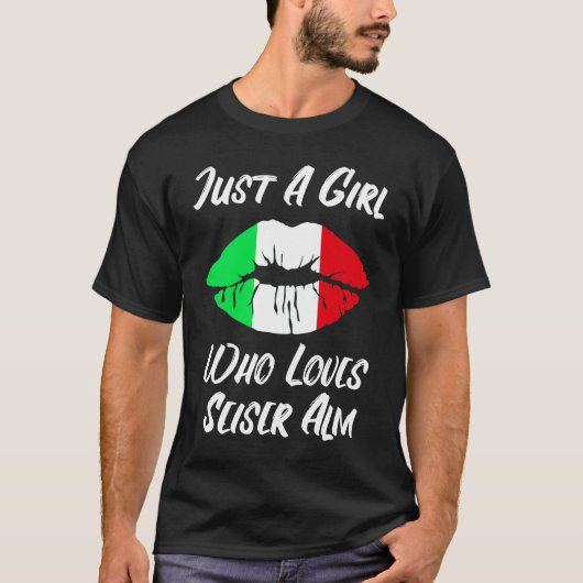 Lips Mouth Love Italian Flag Seier Alm T-shirt (Voorkant)