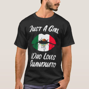Lips Mouth Love Mexicaanse vlag Guanajuato T-shirt