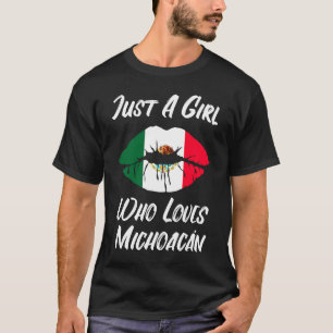 Lips Mouth Love Mexicaanse vlag Michoacan T-shirt