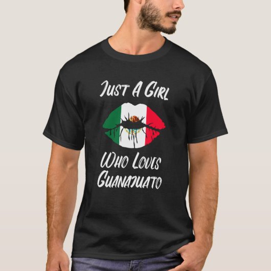 Lips Mouth Love Mexican Flag Guanajuato T-shirt (Voorkant)