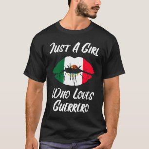 Lips Mouth Love Mexican Flag Guerrero T-shirt